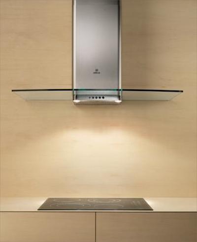 GLACIER70RM 70cm Chimney Hood in Glass and