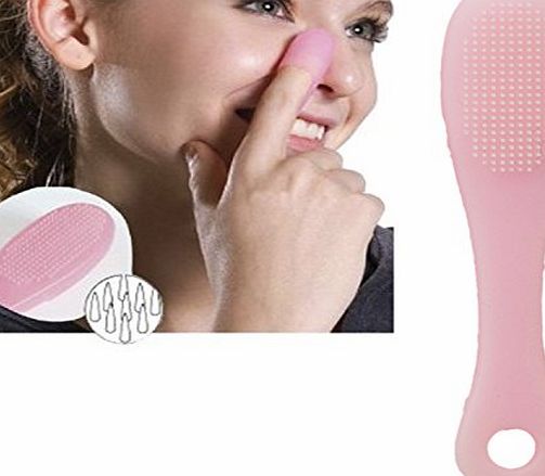 Elisona Silicone Nose Blackhead Removal Remover Finger Stick Brush Cleansing Pad Cosmetic Tool Personal Beauty Skin Care Products Pink