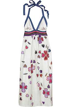 Hand-painted halter dress