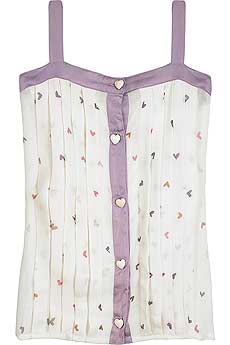 Heart print camisole top