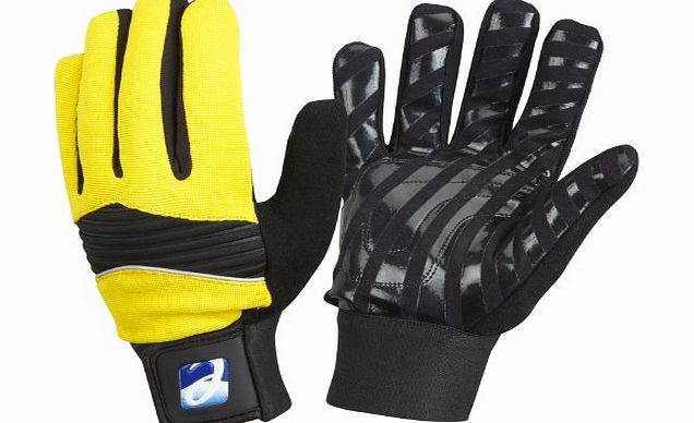 Elite Cycling Project Mens Wind/ Waterproof Cycling Gloves Silicon Grip Palms - HiVis, Medium