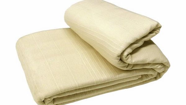 EliteHomeCollection Indian Classic Rib 250 x 250 cm Natural Sofa Throw/ Bedspread includes Two Cushion Covers