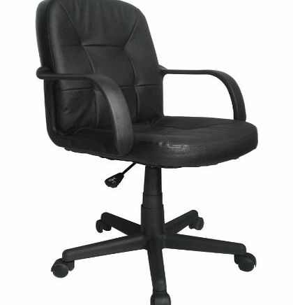 Eliza Tinsley 2014MB/LBK Medium Back Leather Faced Armchair - Black