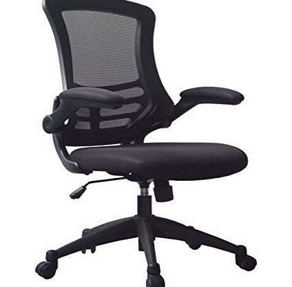 Eliza Tinsley Furniture Luna Mesh Chair with Folding Arms - Black