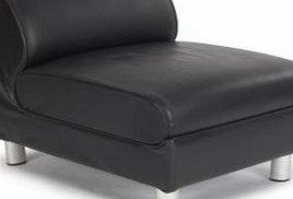 Eliza Tinsley Leather Convex Modular Sectional Sofa Chair