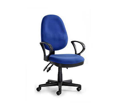 Eliza Tinsley Ltd System Blue Fabric Office Chair with Arms