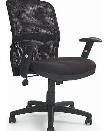 Mesh Back Managers Armchair with Adjustable Lumbar Support 6200ATGFBK