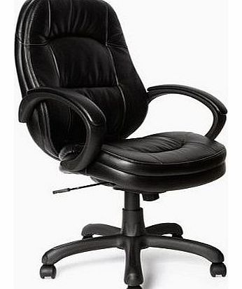 Mid Back Leather Effect Executive Armchair 605ATG/PU