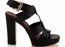 Elizabeth and James Sam block heel sandals in black