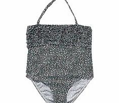 Elizabeth Hurley Grey and white cheetah print swimsuit