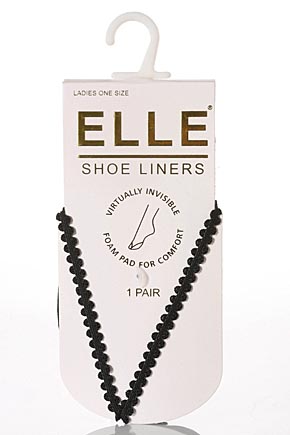 Ladies 1 Pair Elle Foot Thong Shoe Liner With Pad In 2 Colours Black