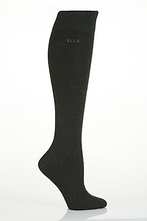 Elle Ladies 1 Pair Elle Plain Angora Knee High Socks In 1 Colour Black