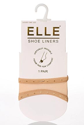 Elle Ladies 1 Pair Elle Slip On Peep Toe Shoe Liner With Pad In 2 Colours Black