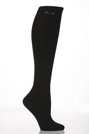 Elle Ladies 1 Pair Elle Soft Angora Knee High With Comfort Cuff In 3 Colours Charcoal Grey