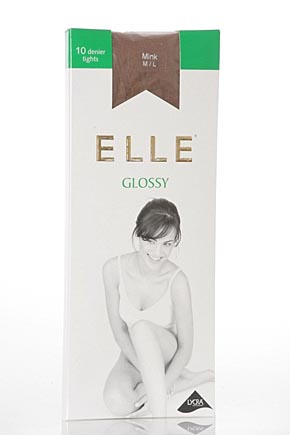 Elle Ladies 1 Pair Elle Tights 10 Denier Glossy In 6 Colours Barely Black