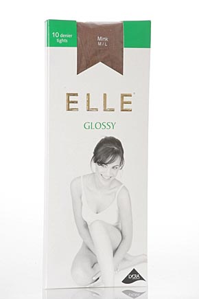 Elle Ladies 1 Pair Elle Tights 10 Denier Glossy In 6 Colours Barely there
