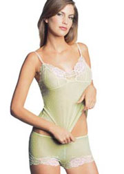 Elle Macpherson Intimates Sirian spot mesh and lace camisole top