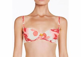 Elle Macpherson Moroccan Rose red floral balconette bra