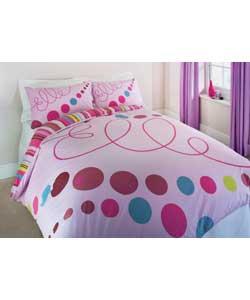 Elle Posie King Size Duvet Cover Set - Pink