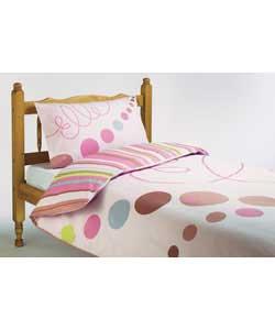 Elle Posie Single Duvet Cover Set - Pink