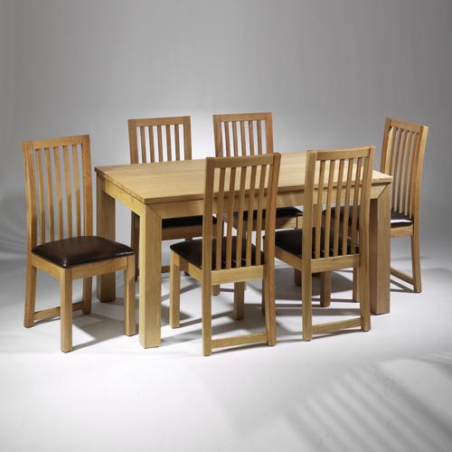 Ellen Ash Dining Furniture Ellen Dining Set (Extending Table   6 Bow Back Chairs)