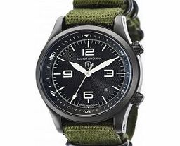 Elliot Brown Mens Black and Green Canford Watch