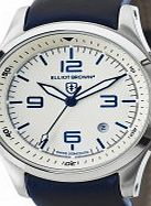 Elliot Brown Mens Silver and Blue Canford Watch