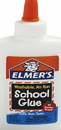 Elmers E304 4 oz/ 118.2 ml Washable No Run School Glue, White