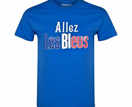 Elms Marketing France Allez Les Bleus T-Shirt Royal Blue KWCT07
