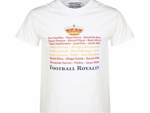 Elms Marketing Spain Football Royalty T-Shirt White KWCT19
