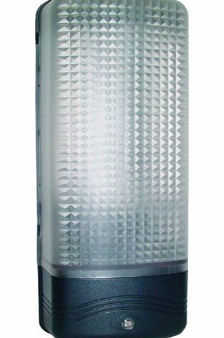 ELRO Byron Elro ES81 GLS / 13W ES Plastic Bulkhead with Light Sensor Black,60w