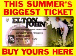 elton john Durham County Cricket Ground - 10th June 2006 Music Poster