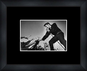 ELVIS PRESLEY On Stage - Black - Custom Framed Print Framed Music Prints and Poster