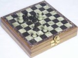 Chess Set. Soapstone. Hand Carved Pieces .15cm