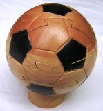 Wooden Puzzle. Football. 3 D