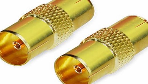 eMarkooz TM) TV Aerial RF Coax Cable Lead Adaptor Female To Female TV Accessories Plug Socket new