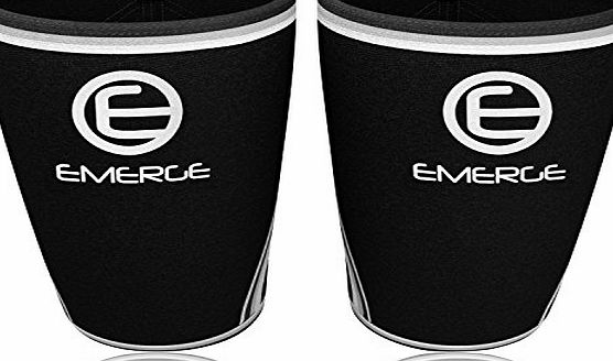 Emerge KNEE SUPPORT COMPRESSION KNEE WRAPS - Premium Neoprene Leg Sleeves For Joint Injury Protection - THE Sleeve For Running, Mobilising, Strengthening And Recovery - Lifetime Quality Guarantee!