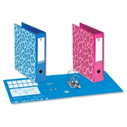 A4 Leopard Lever Arch Blue (Pack 1)