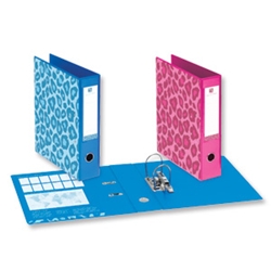 A4 Leopard Lever Arch Pink (Pack 1)