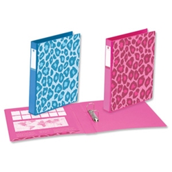 Emgee A4 Leopard Ring Binder Pink (Pack 1)