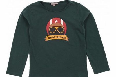 Emile et Ida Best Rider helmet t-shirt Chrome green `8