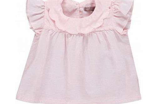 Emile et Ida Cotton Voile Blouse Pale pink `3 months,6