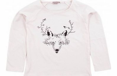 Fox t-shirt Pale pink `3 months,6 months,12