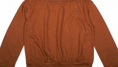 Emile et Ida Lurex Blouse Caramel `2 years,4 years,6 years,8