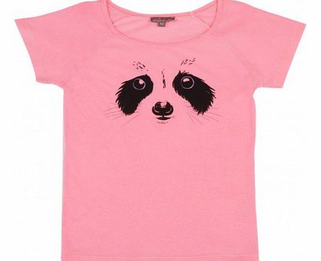 Emile et Ida Racoon T-shirt Fluorescent pink `2 years