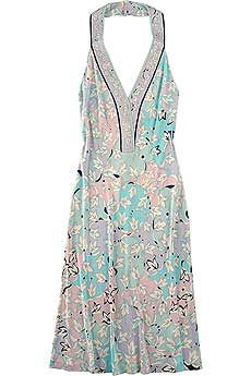 Bluebell Print Halter Dress