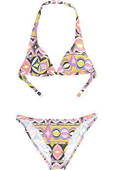 Collana print halter bikini