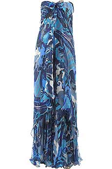 Hibiscus Print Silk Gown