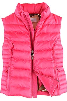 Puffer gilet with signature print lining
