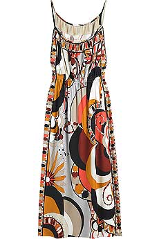 Rosone print silk jersey dress